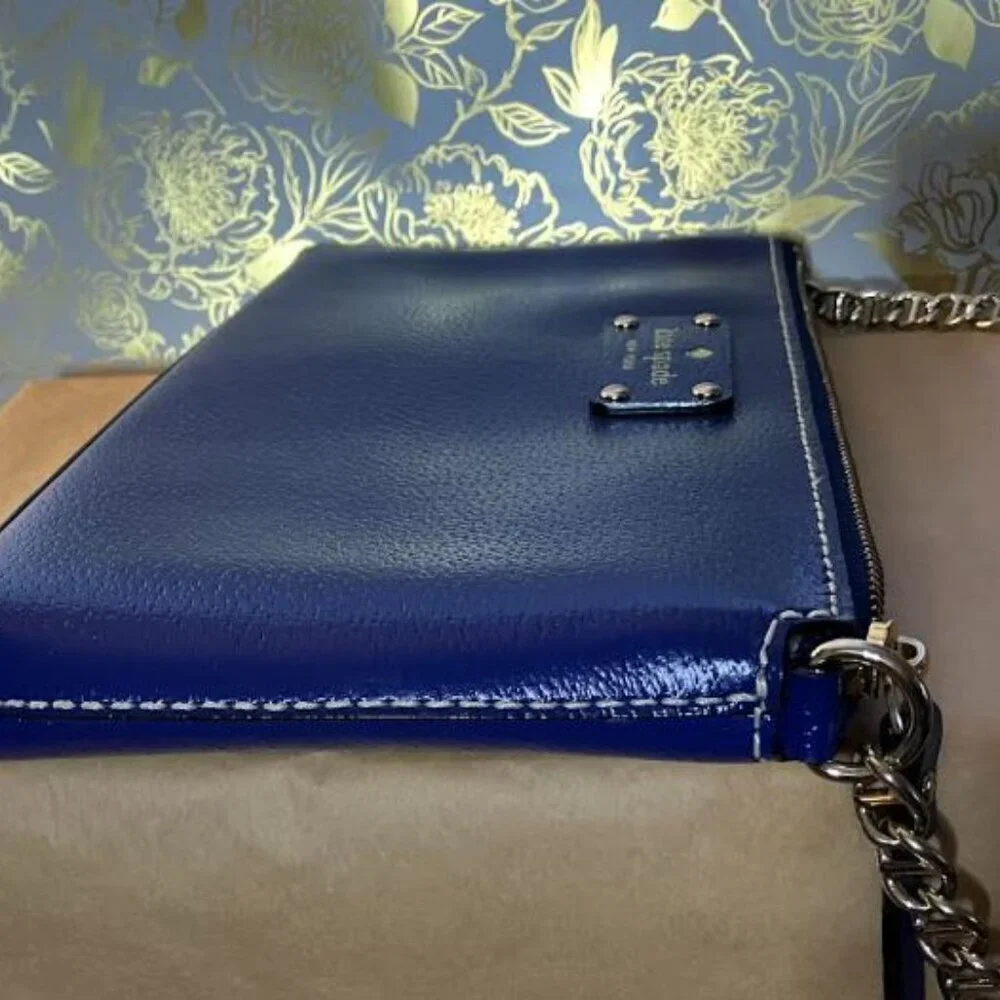 Kate Spade Wellesely Byrd Leather Handbag NWOT in Omega Blue